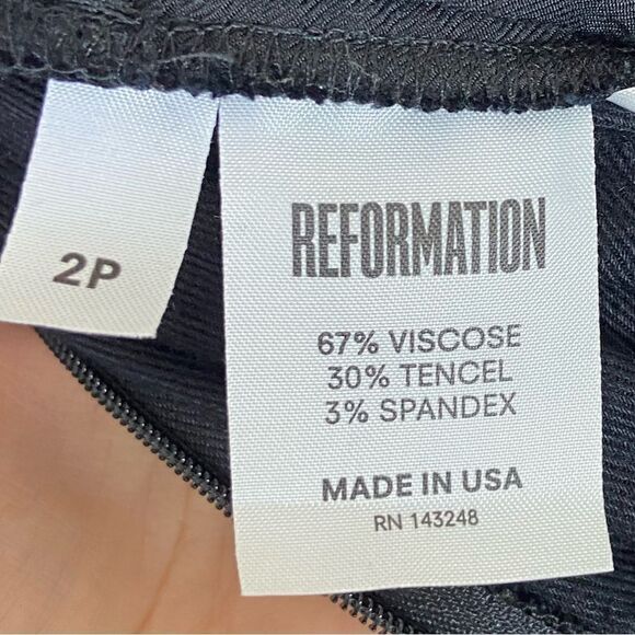 Reformation Black Jumpsuit Open Back Cropped Size 2P - Picture 8 of 10